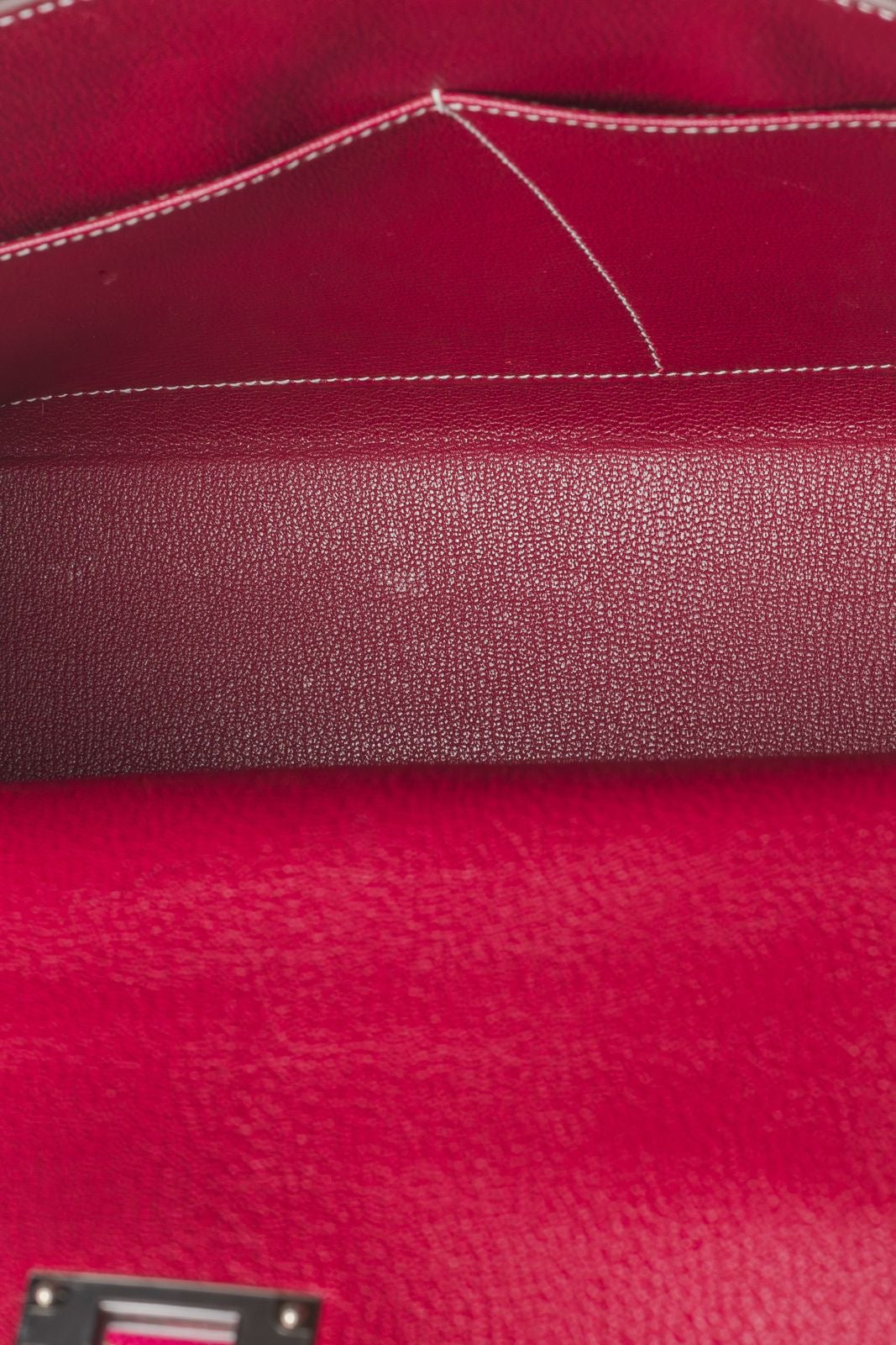 HERMÈS - *RARE* KELLY 35 EPSOM LEATHER ROSE TYRIEN SILVER HARDWARE