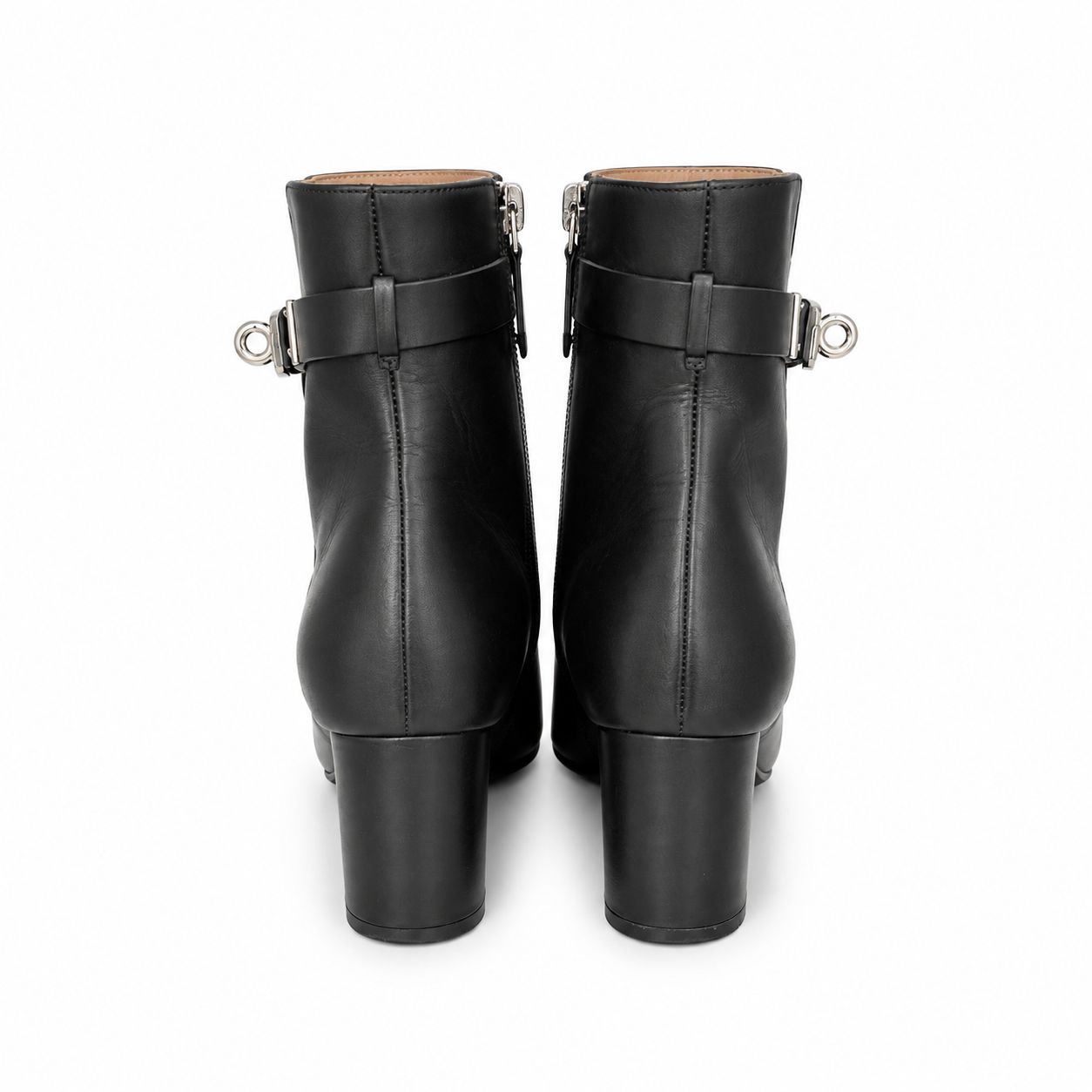 HERMÈS - BOOTS BLACK LEATHER SIZE 35 EU
