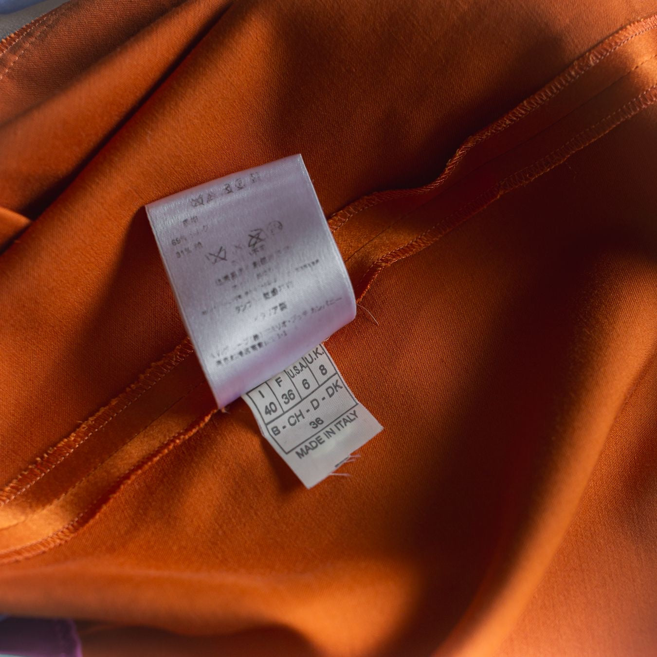 EMILIO PUCCI - DRESS MIDI ORANGE WITH PRINT DETAIL SIZE 40 IT