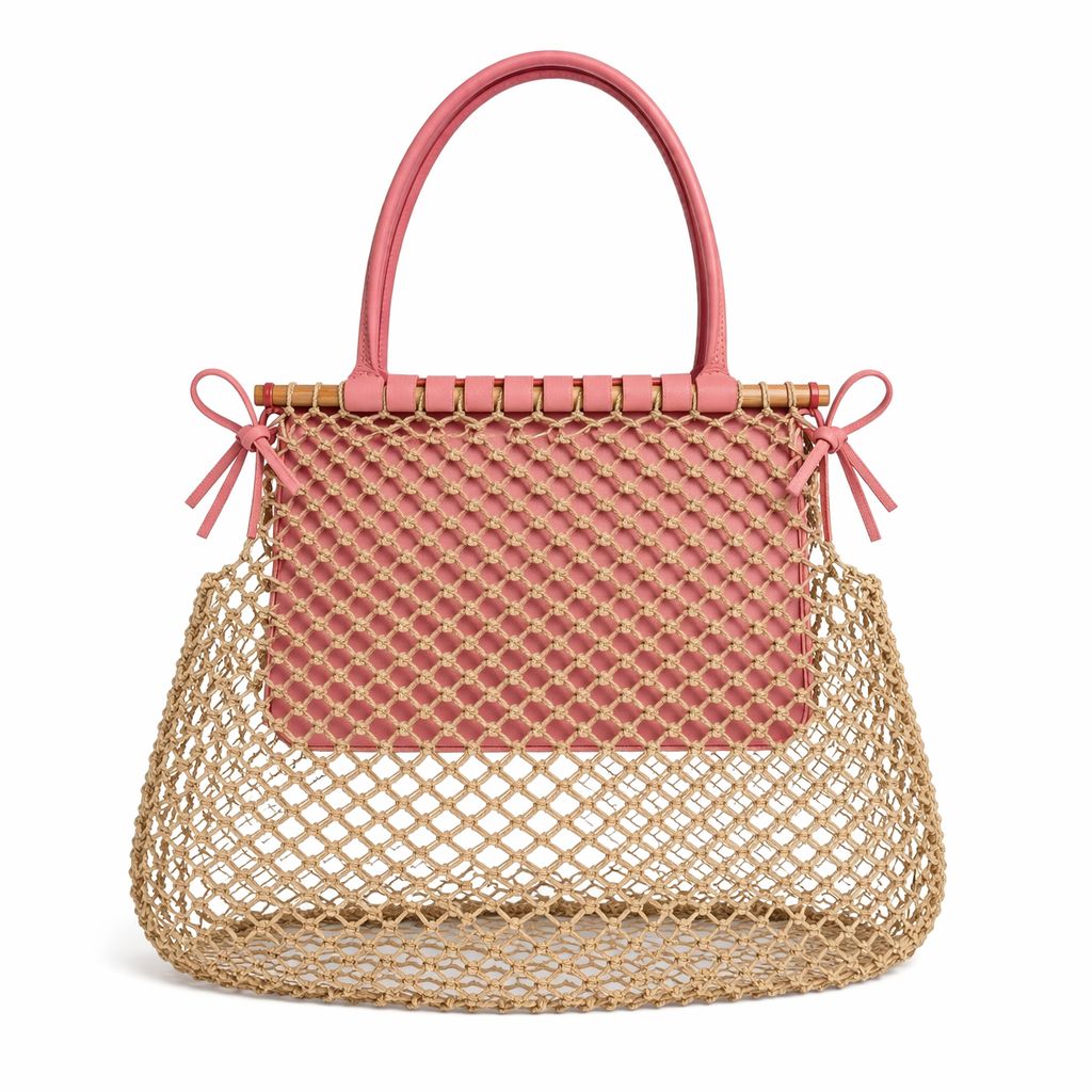 GOYARD - *LIMITED EDITION NEVER USED* TOTE BAG ALIGRE NET CORAL LEATHER