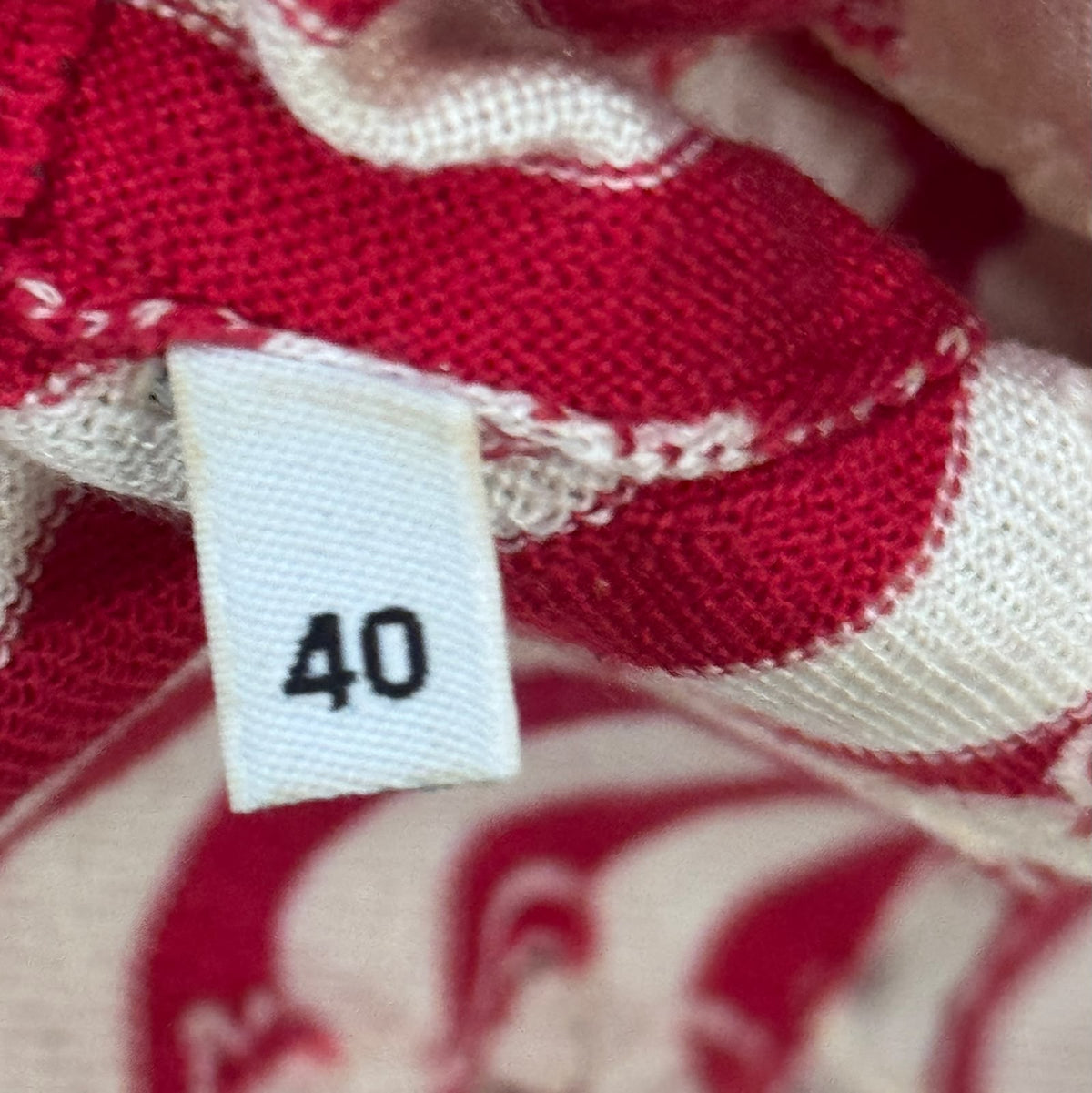 DOLCE & GABBANA - SWEATER KNIT SILK STRIPED RED & WHITE SIZE 40 IT