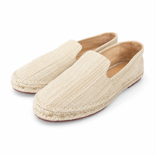 LORO PIANA - ESPADRILLES SEASIDE WALK RAFFIA BEIGE SIZE 38 EU