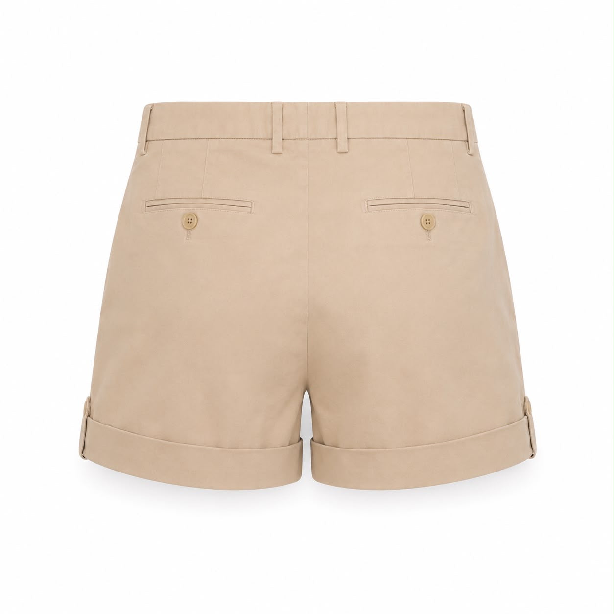 SAINT LAURENT - SHORT LIGHT BROWN COTTON SIZE 42 FR