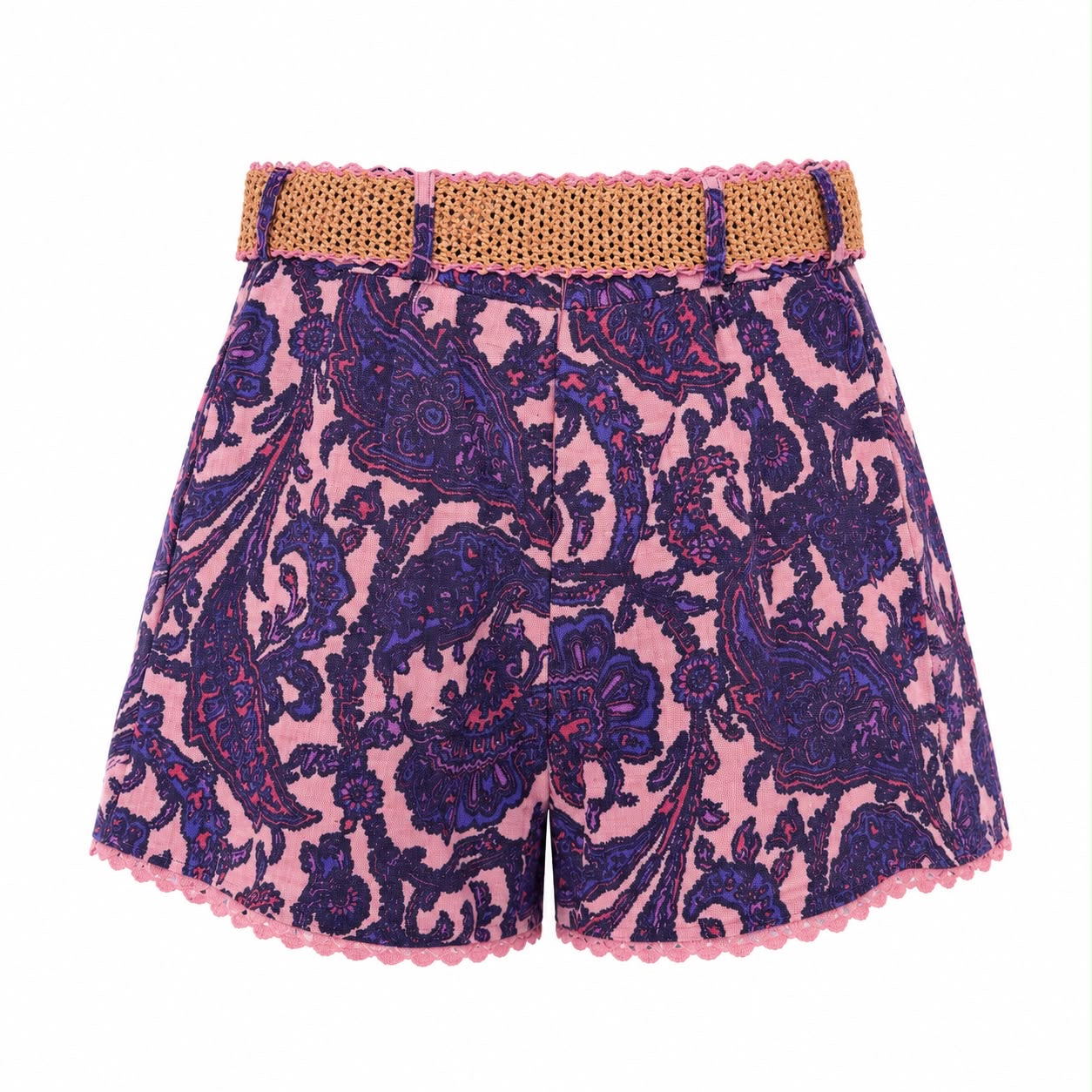 ZIMMERMANN - SHORT MULTICOLOR WITH BELT SIZE 0