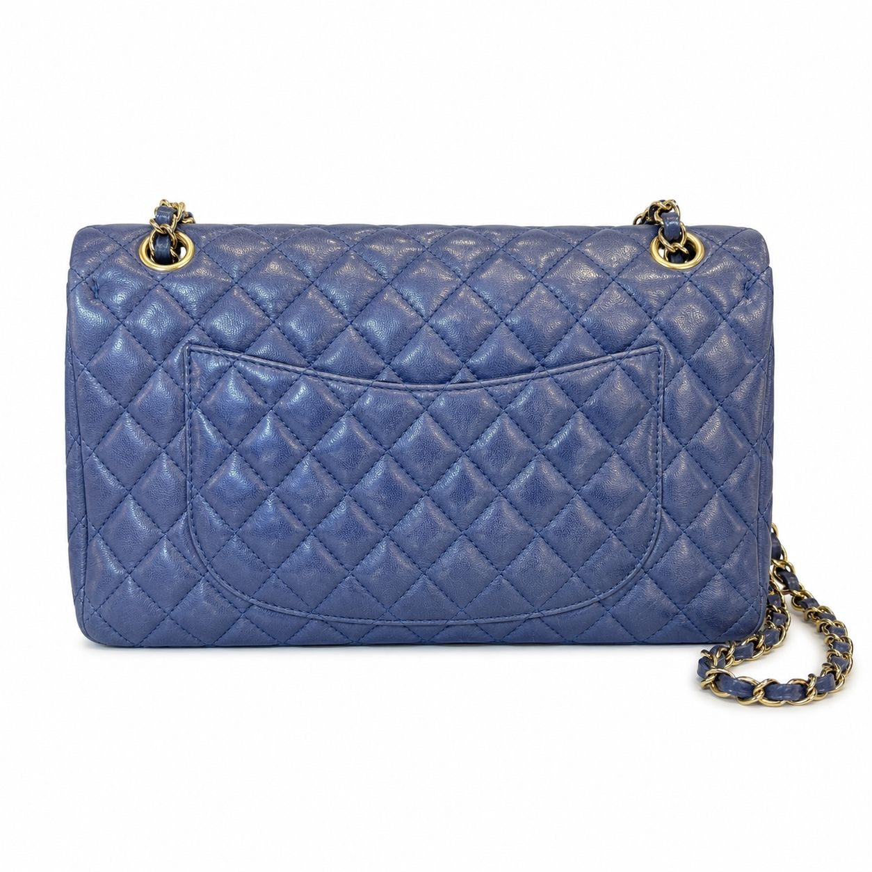 CHANEL - BAG TIMELESS SINGLE FLAP BLUE LAMBSKIN ST. VALENTINE EDITION
