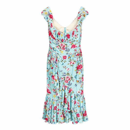 DOLCE & GABBANA - DRESS MIDI FLORAL SIZE 42 IT