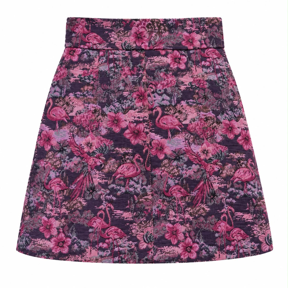 MIU MIU - SKIRT MIDI MULTICOLOR PINK FLAMINGO SIZE 38 IT