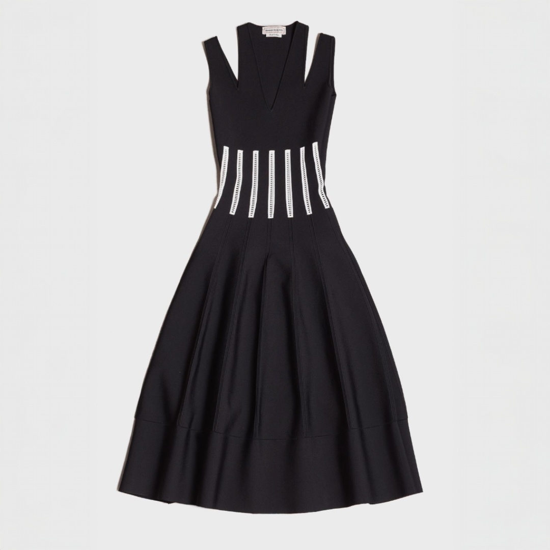 ALEXANDER MCQUEEN - DRESS LING BLACK SIZE XS