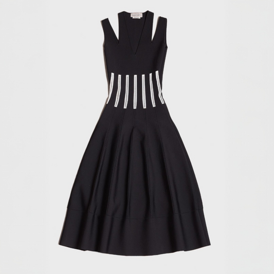 ALEXANDER MCQUEEN - DRESS LING BLACK SIZE XS