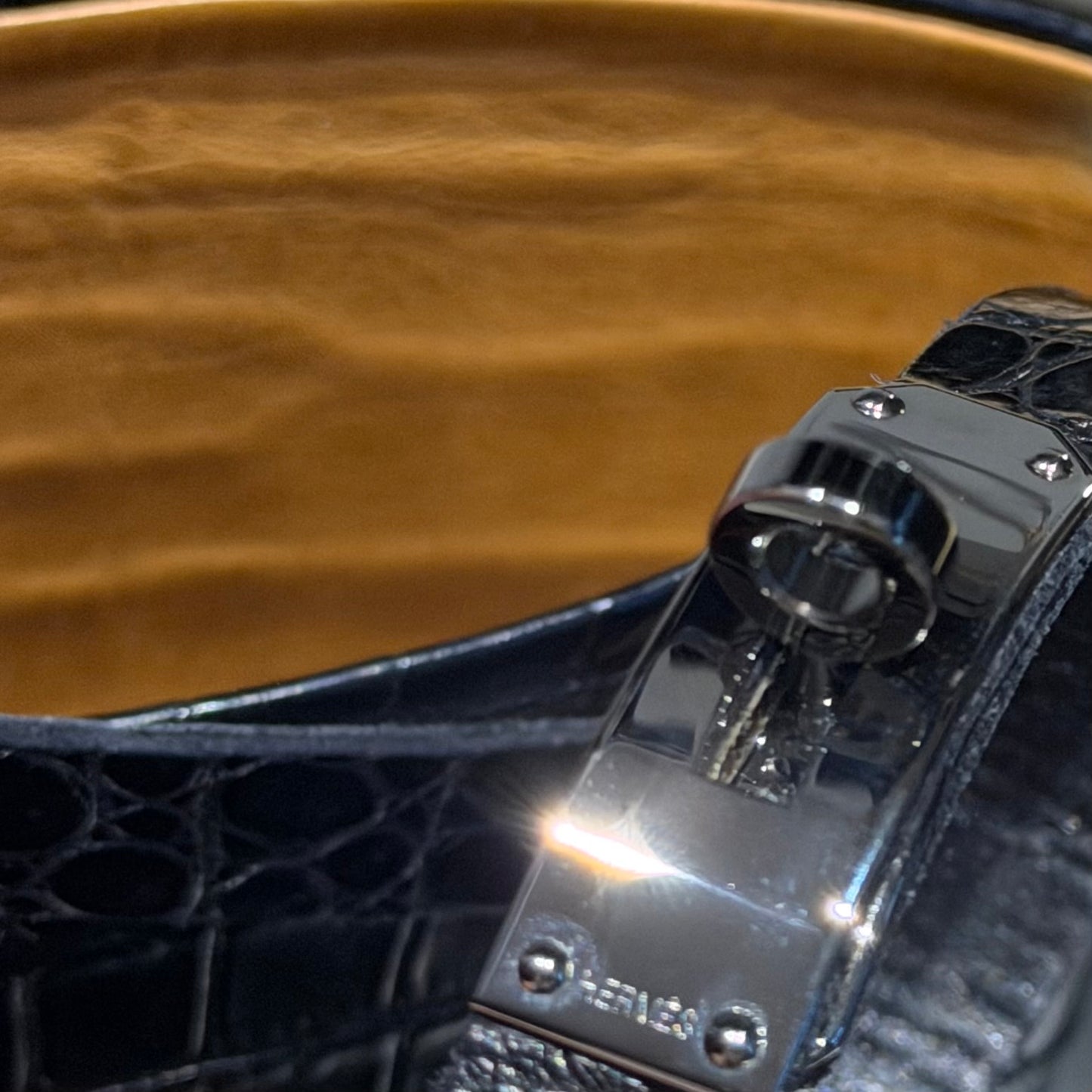 HERMÈS - JUMPING HIGH BOOTS BLACK CROCODILE SIZE 37 EU