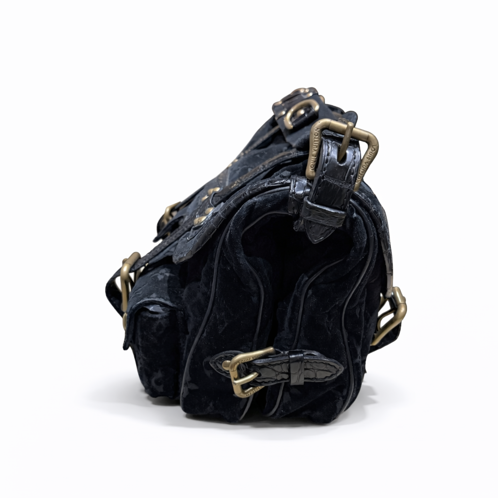 LOUIS VUITTON - BAG MESSENGER CLYDE MONOGRAM VELVET BLACK