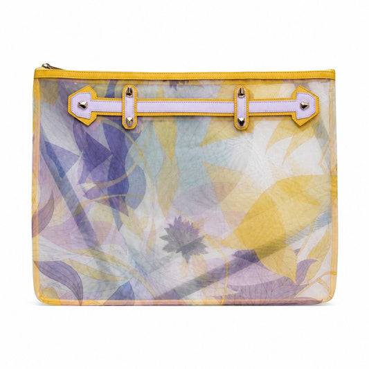 EMILIO PUCCI - MAXI POUCH WITH LEATHER DETAILS MULTICOLOR
