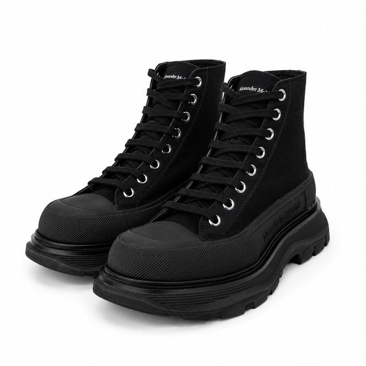 ALEXANDER MCQUEEN - SNEAKERS HIGH-TOP TREAD SLICK BLACK SIZE 38 EU