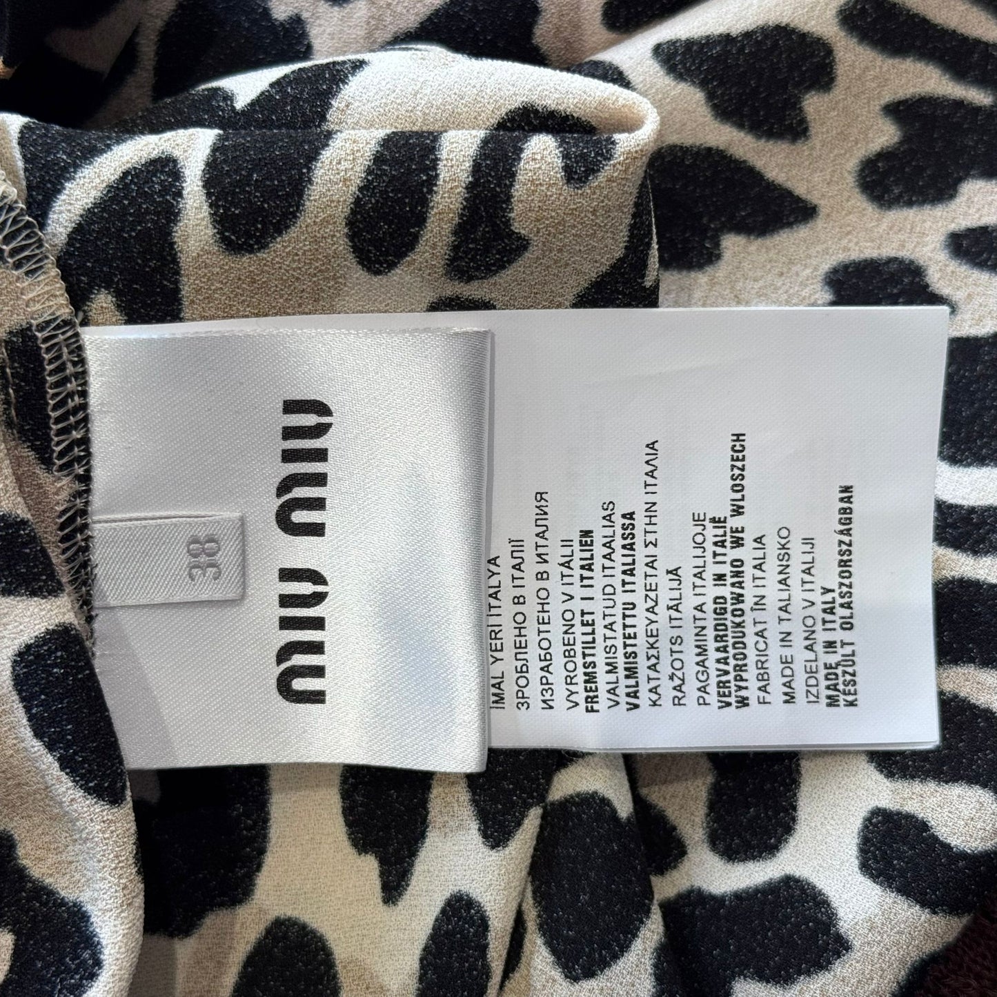 MIU MIU - SHIRT SLEVELESS LEOPARD PRINT SIZE 38 IT