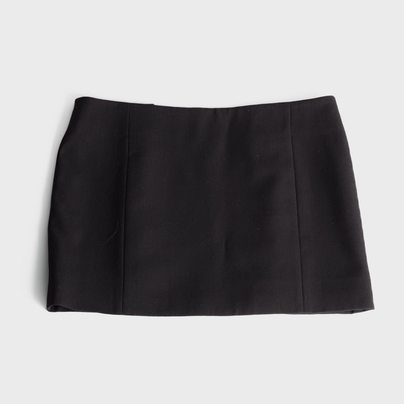 SAINT LAURENT - SKIRT MINI BLACK WOOL WITH BUTTONS SIZE 38 FR