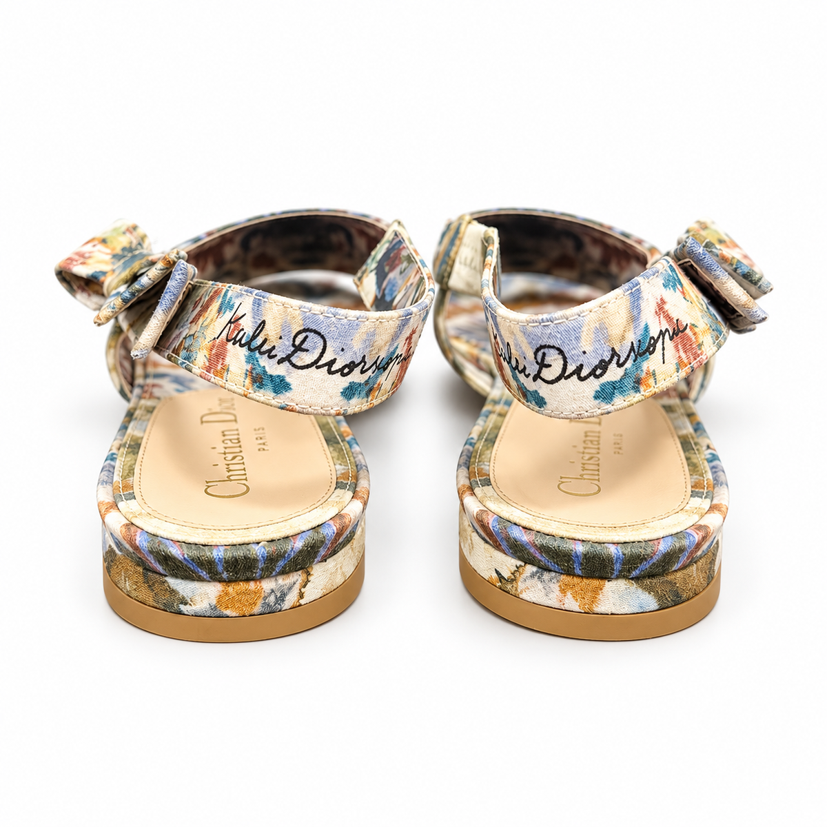 DIOR - SLINGBACK FLAT PRINT KALEIDOSCOPE SIZE 37 EU