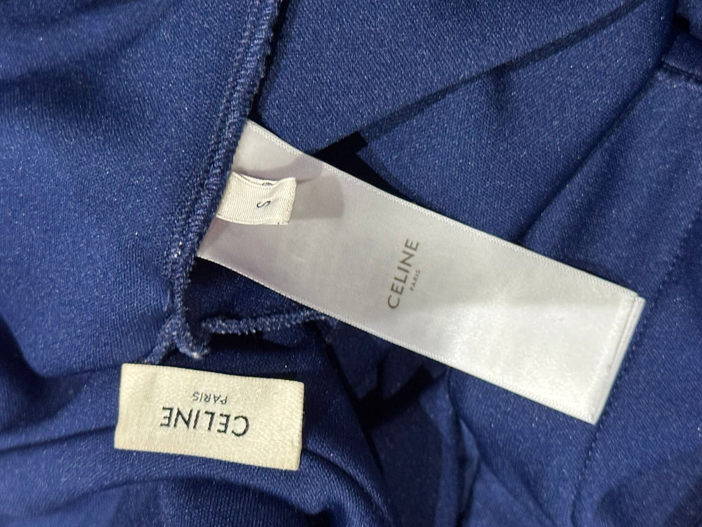 CÉLINE - SET TRACK JACKET & JOGGER ELECTRIC BLUE WITH WHITE STRIPES SIZE S