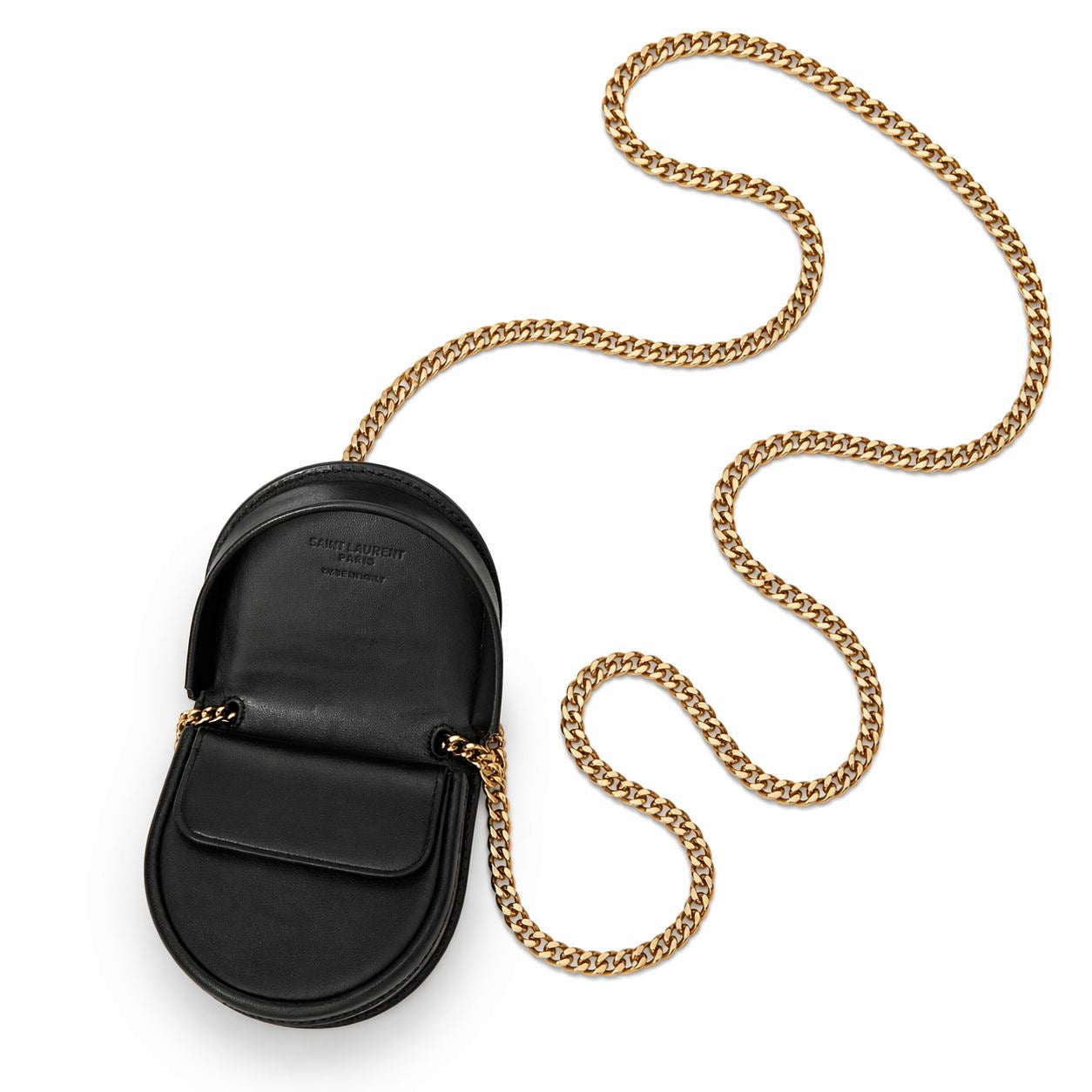 SAINT LAURENT - BABY KAIA SATCHEL BAG WITH GOLD STRAP
