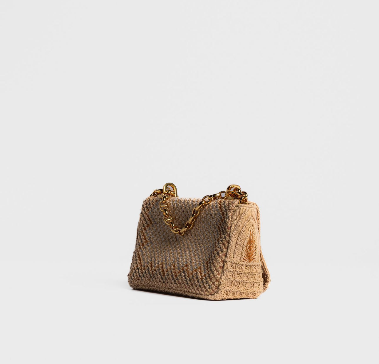 DIOR - BAG CARO IN BEIGE RAFFIA &  SUEDE