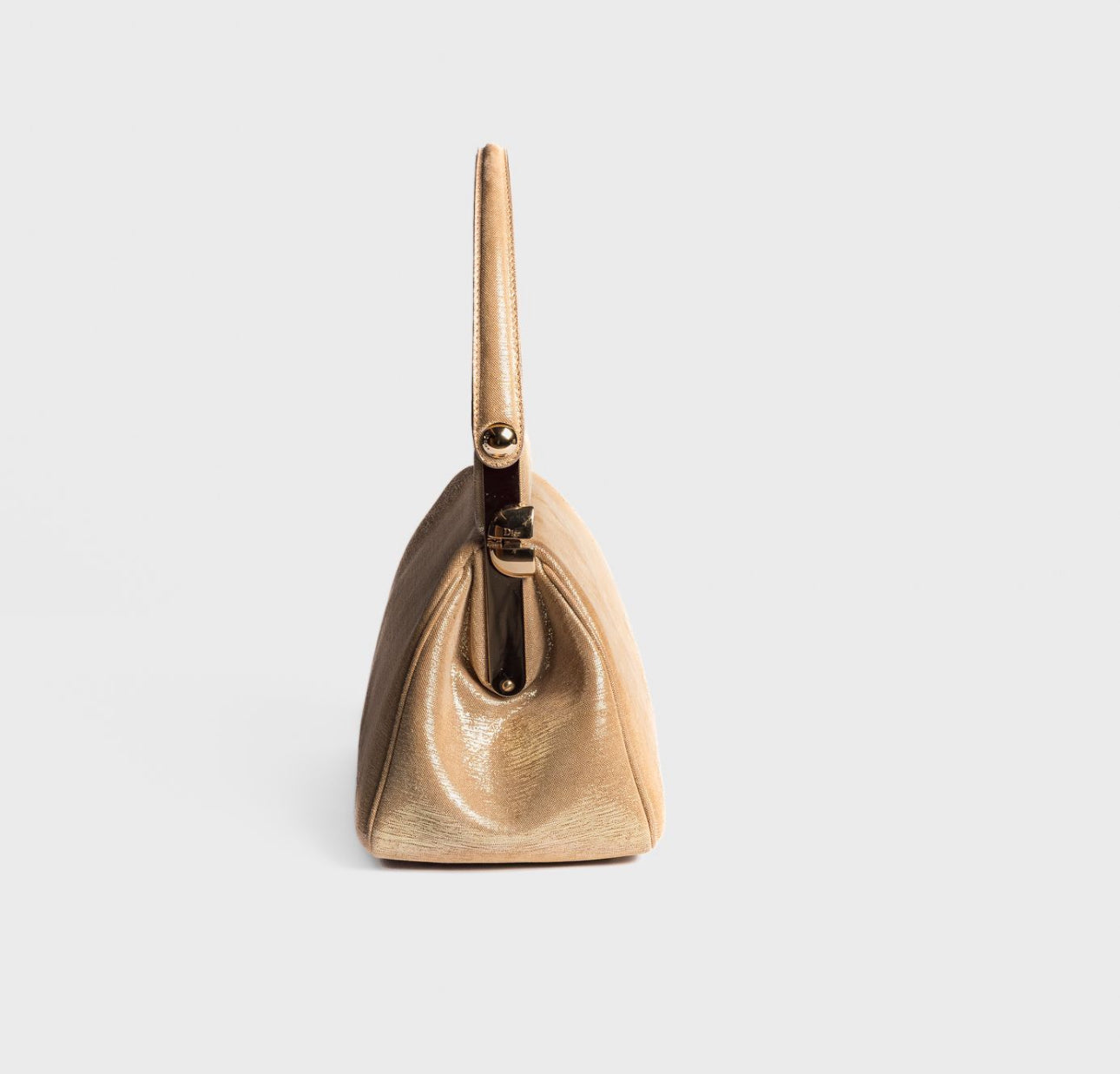 DIOR - BAG VANITY BABE GOLD METALLIC AND SUEDE LEATHER