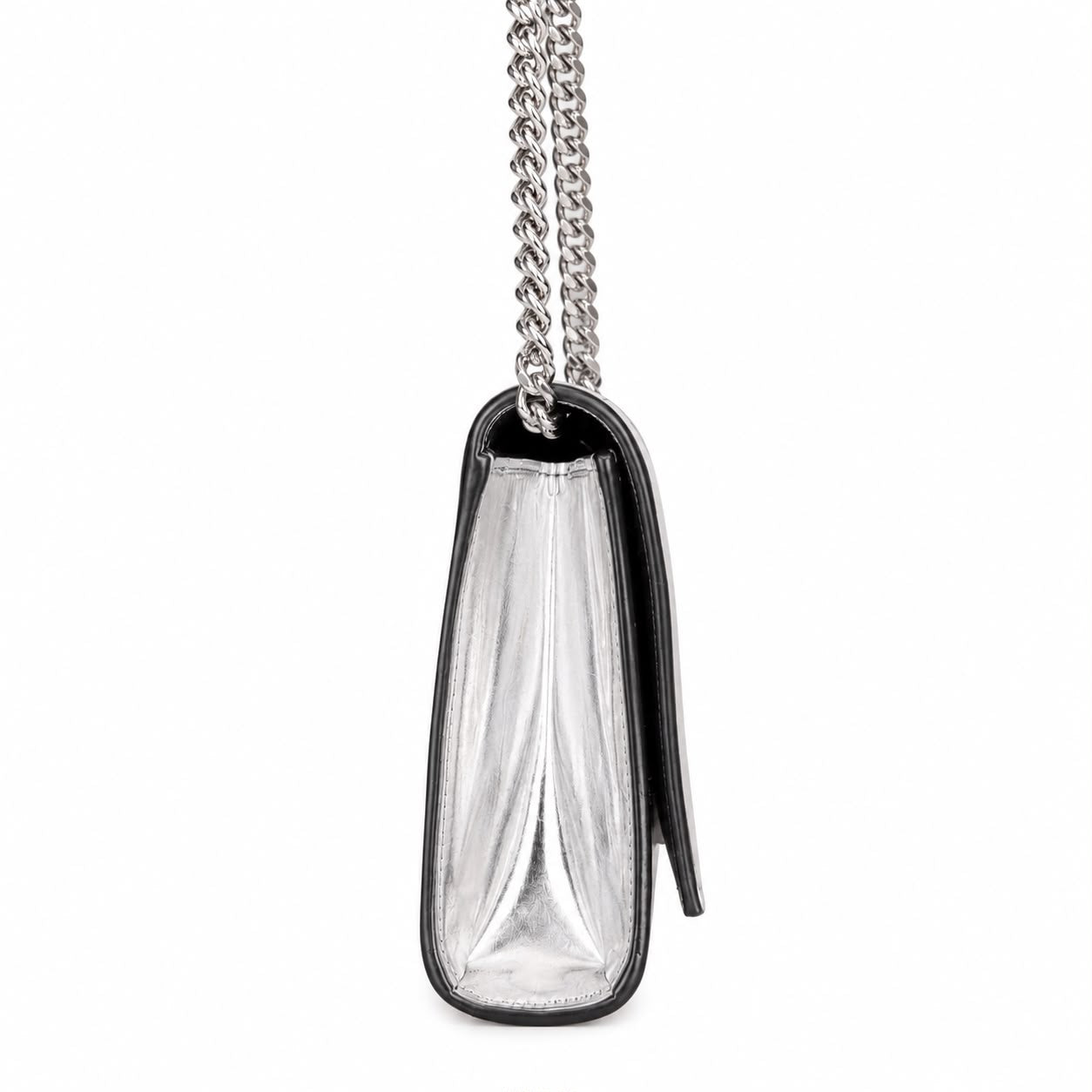 SAINT LAURENT - KATE BAG MIRRORED SILVER VINYL