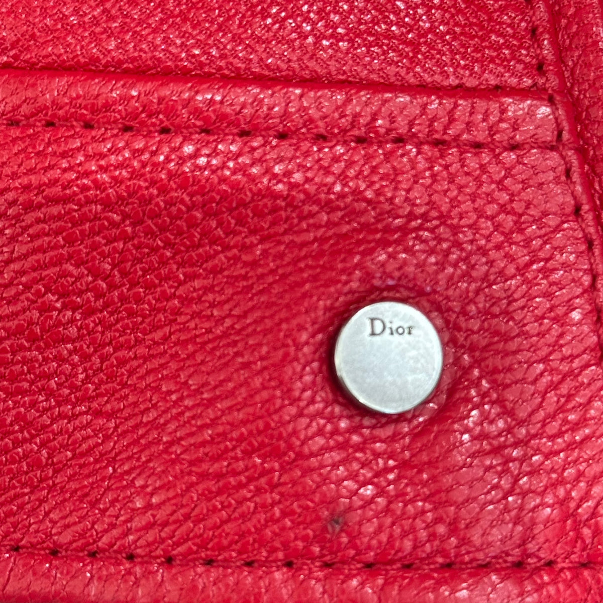 DIOR - JACKET BIKER RED GOAT LEATHER WITH SHAMAN ARTWORK SIZE 34 FR