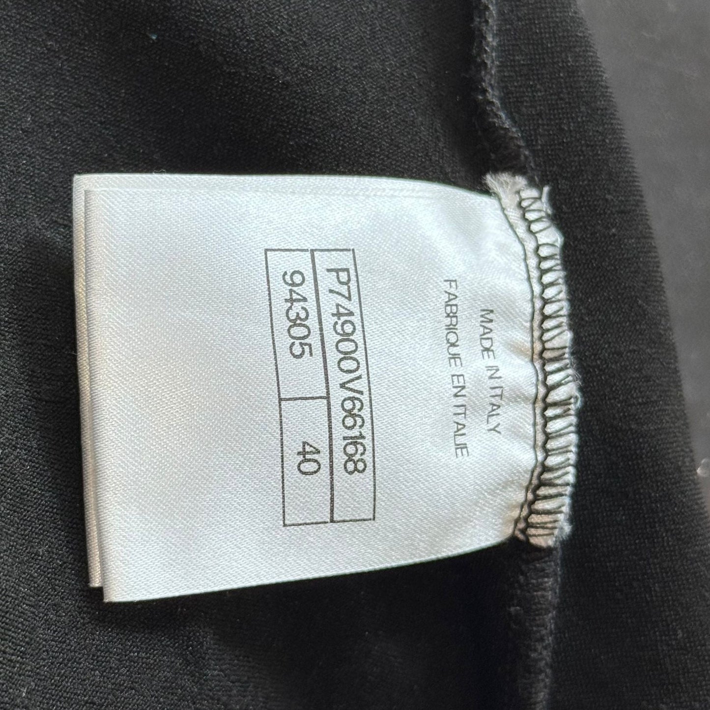 CHANEL - ONE-PIECE SWIMSUIT BLACK LOGOS WITH RUFFLES SIZE 40 FR