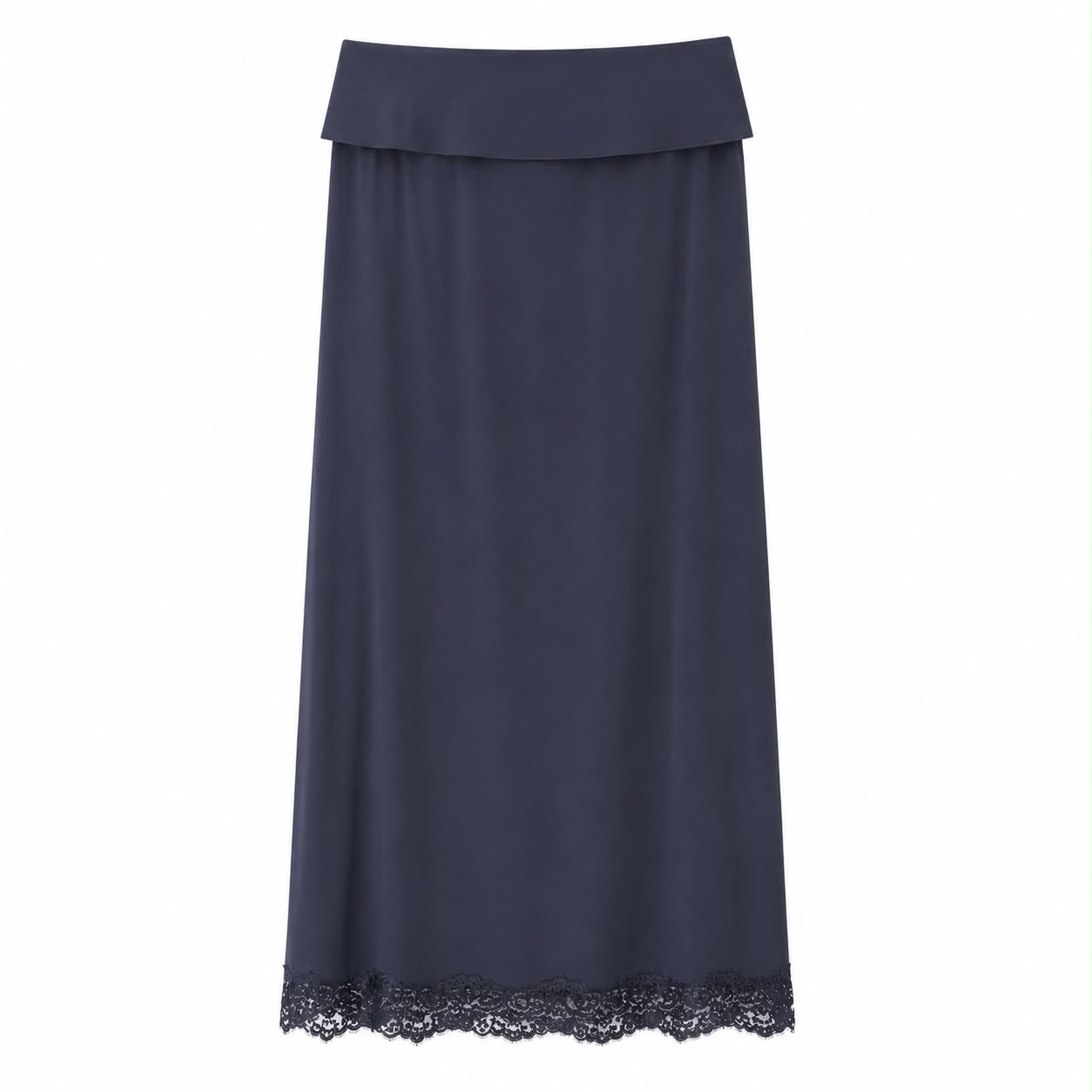 CHLOÉ - SET SHIRT AND MAXI SKIRT NAVY BLUE SIZE 34 FR