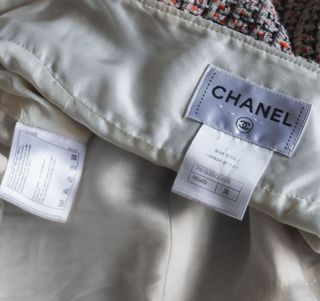 CHANEL - DRESS MINI TWEED MULTICOLOR SIZE 38 FR