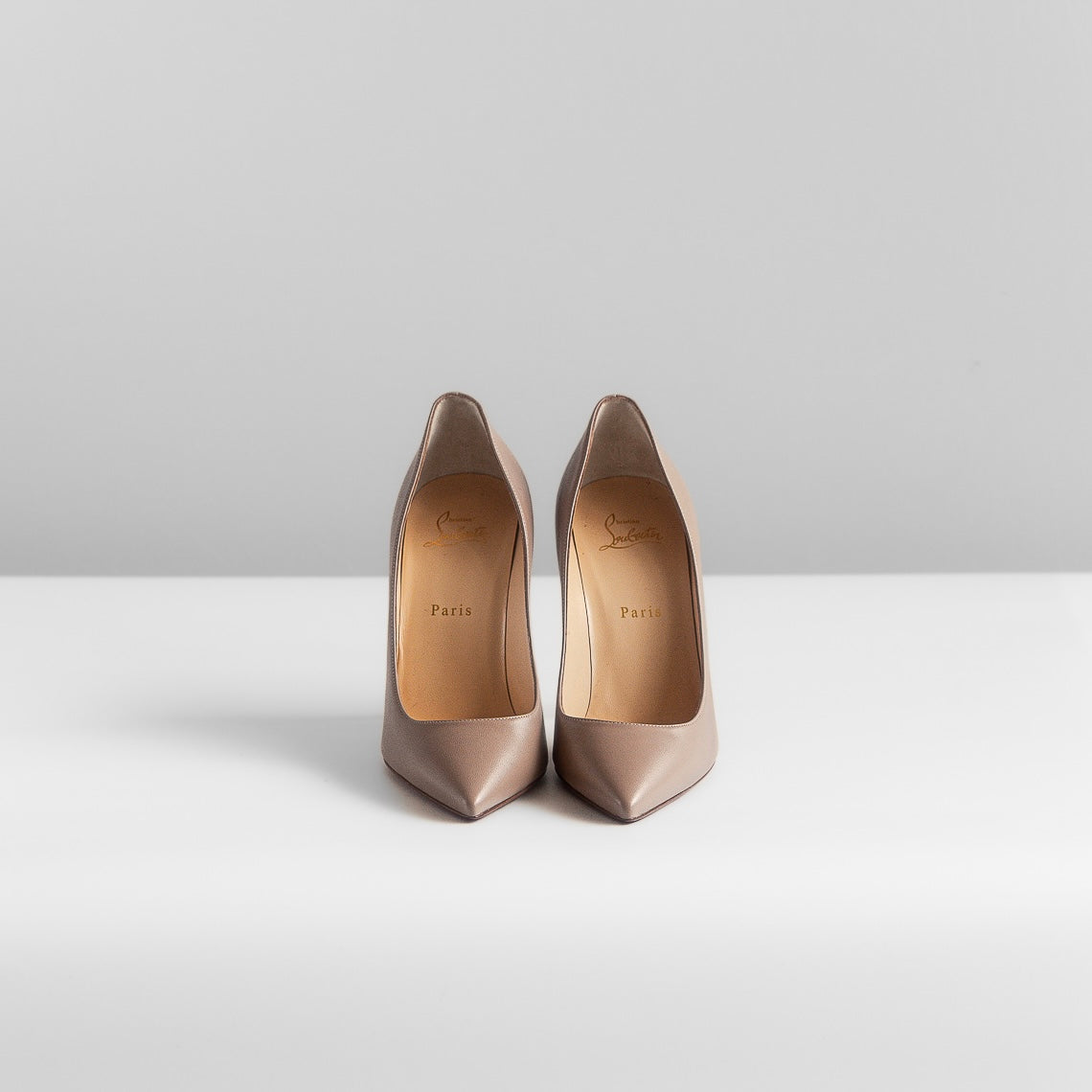 LOUBOUTIN - *BRAND NEW* PUMPS KATE 100 BEIGE NAPPA LEATHER