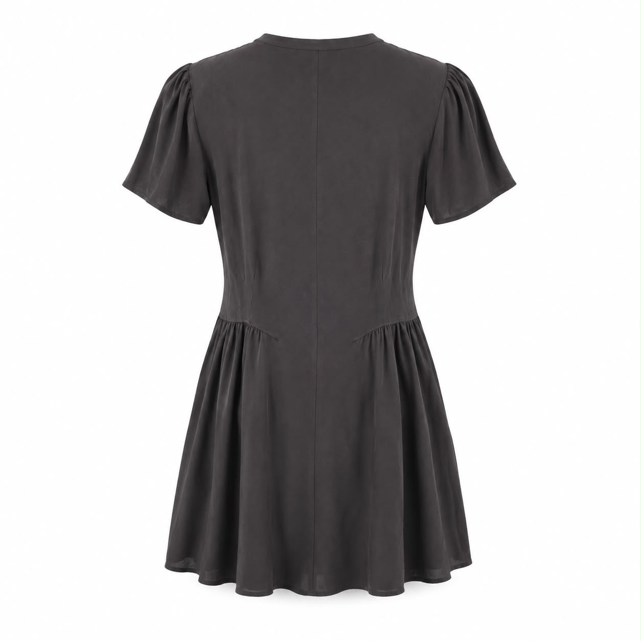 SAINT LAURENT - DRESS MINI BLACK BEADED EMBELLISHMENT SIZE 36 FR