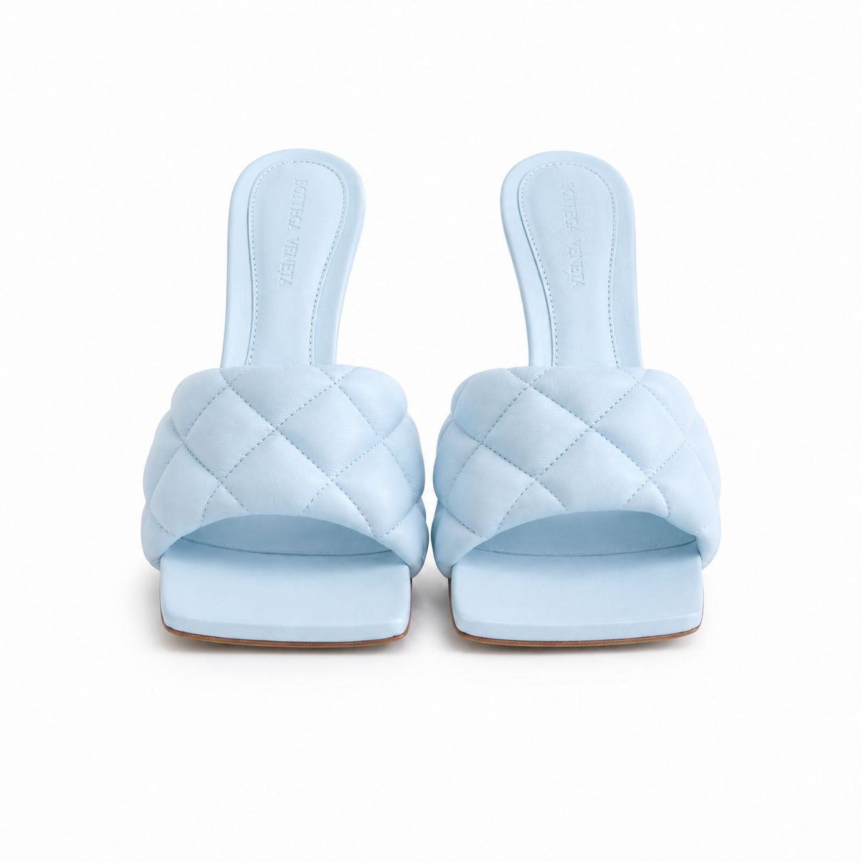 BOTTEGA VENETA - *BRAND NEW* SANDALS PADDED LEATHER BABY BLUE SIZE 36 EU