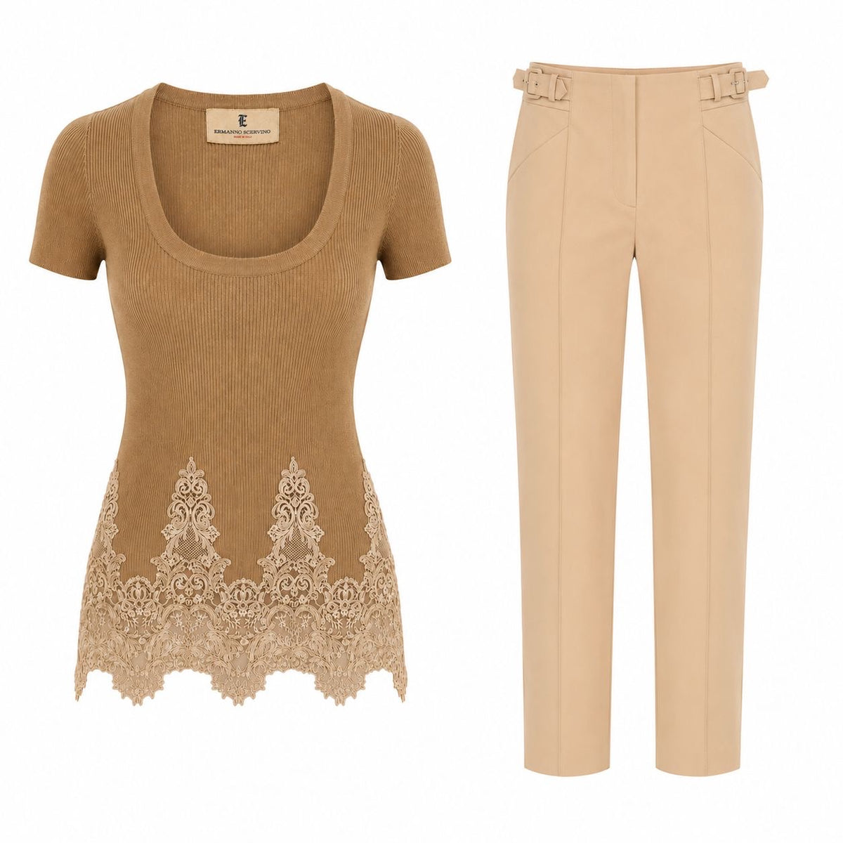 ERMANNO SCERVINO - SET T-SHIRT & TROUSERS SIZE 40 IT/38 IT (36FR/34 FR)