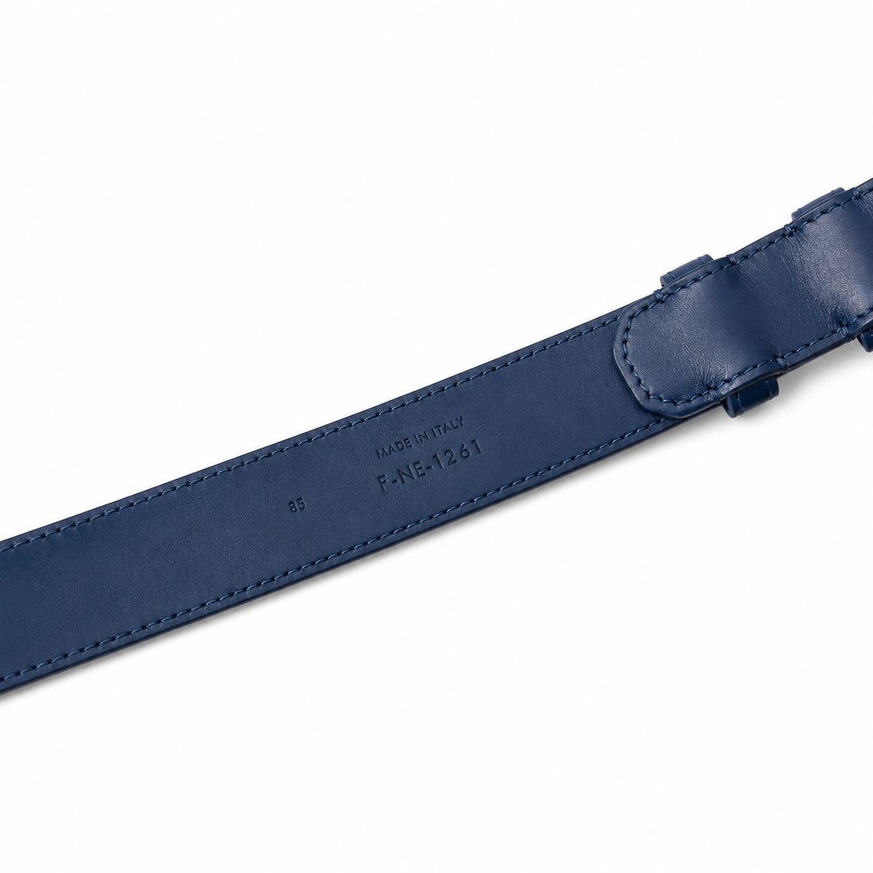 CÉLINE - BELT TRIOMPHE BLUE LEATHER GOLD-FINISHED BUCKLE SIZE 85
