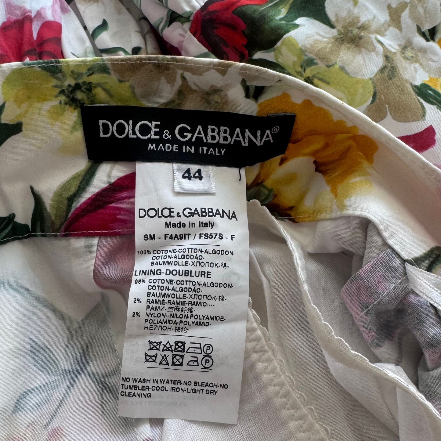 DOLCE & GABBANA - BUSTIER & RUFFLED MINI SKIRT SET FLORAL SIZE 44 IT