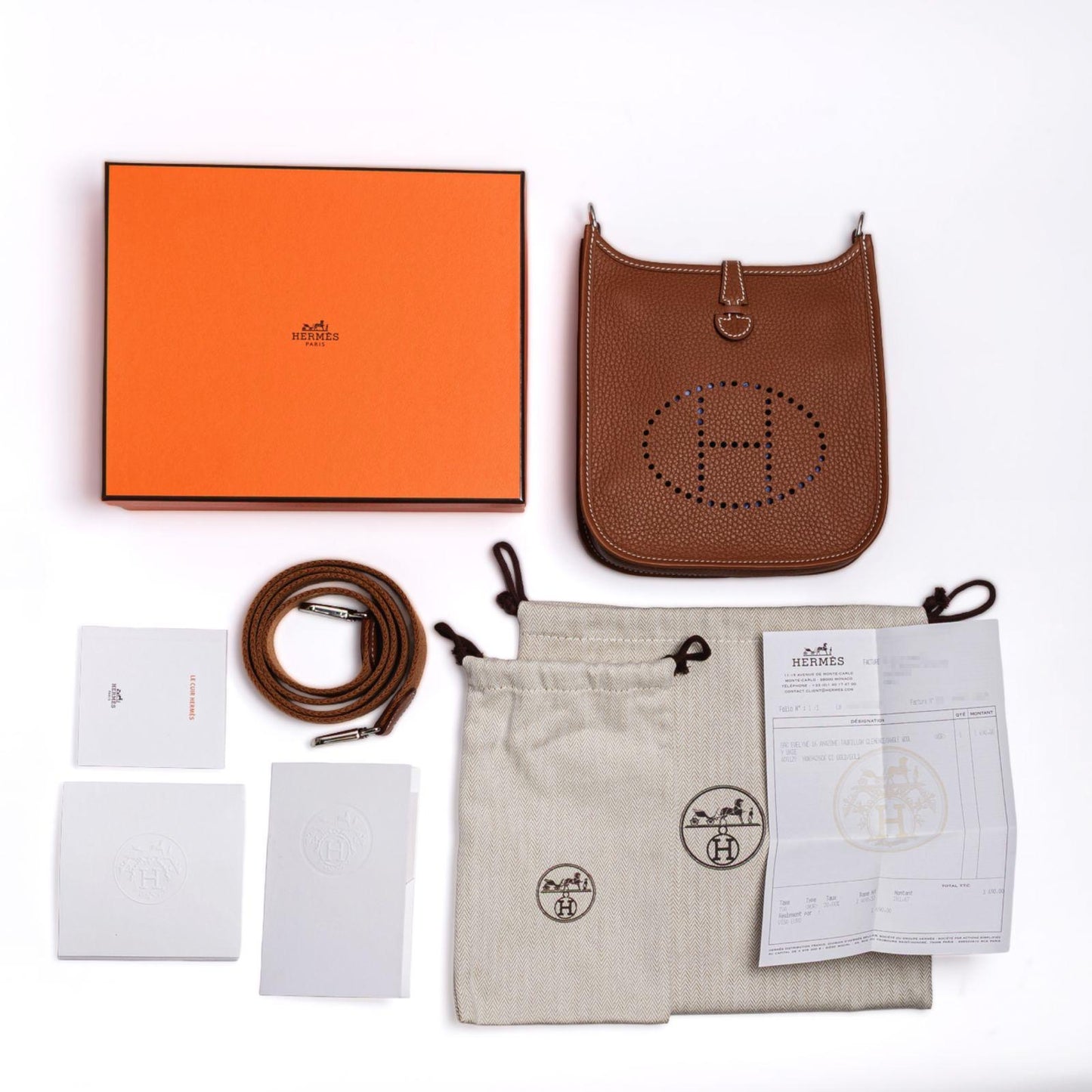 HERMÈS - *BRAND NEW* MINI EVELINE TAURILLON CLEMENCE GOLD