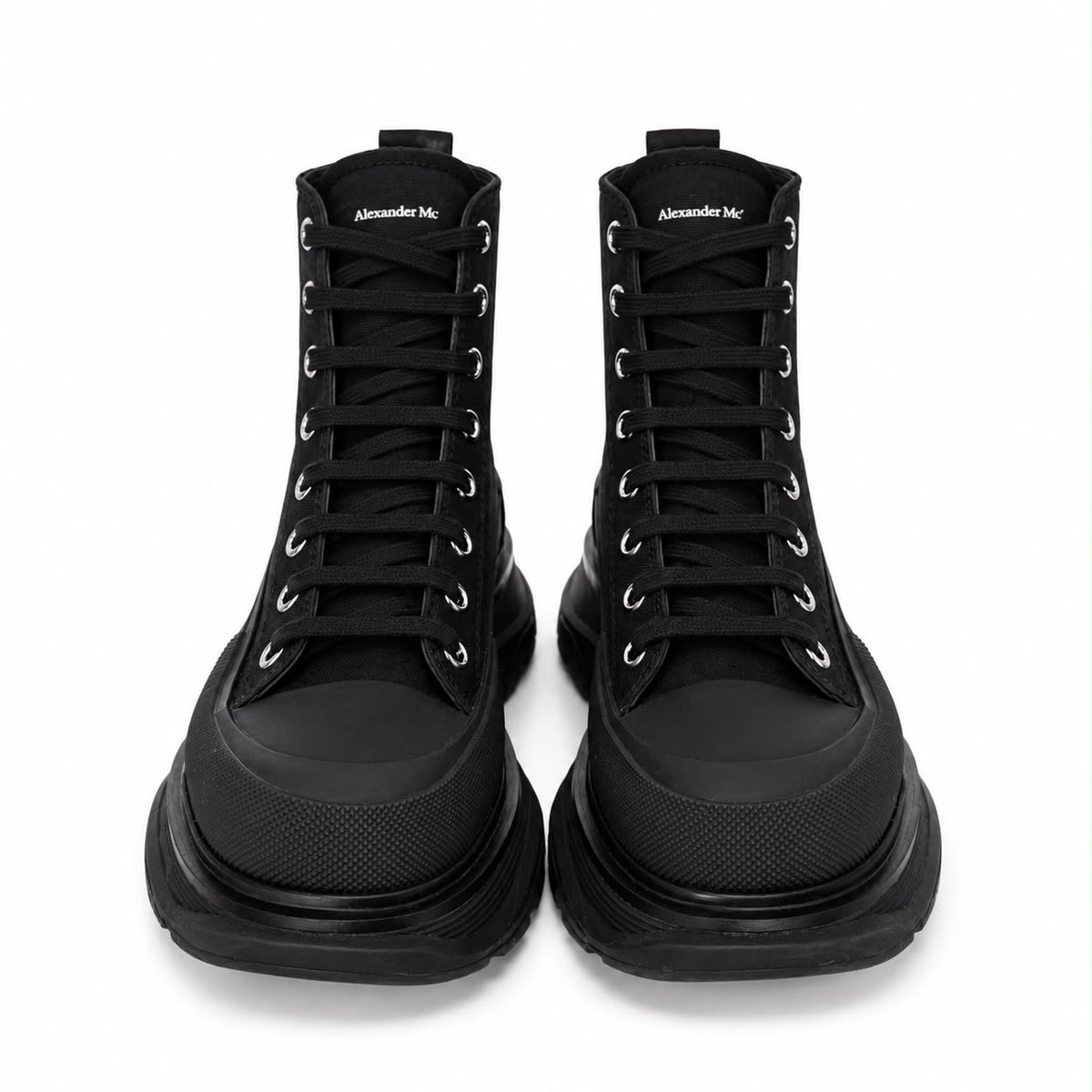 ALEXANDER MCQUEEN - SNEAKERS HIGH-TOP TREAD SLICK BLACK SIZE 38 EU