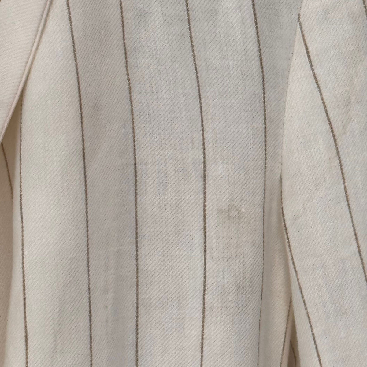 LORO PIANA - BLAZER LINEN STRIPED MILKY AND LIGHT BROWN WITH BELT SIZE 38 IT