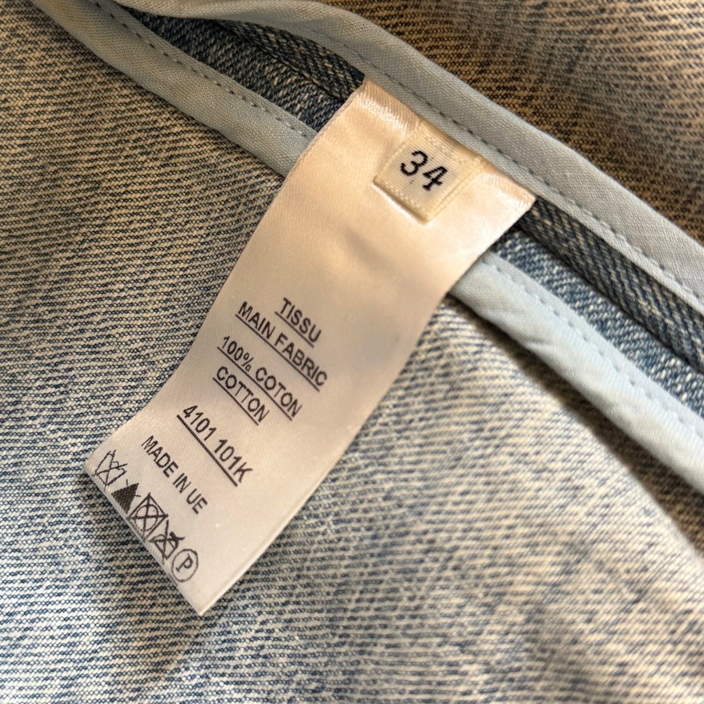 BALMAIN - SKIRT WRAP MINI DENIM LIGHT BLUE SIZE 34 FR