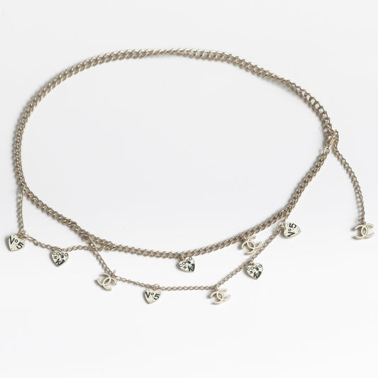CHANEL - BELT HEART & CC LOGO CHAIN-LINK