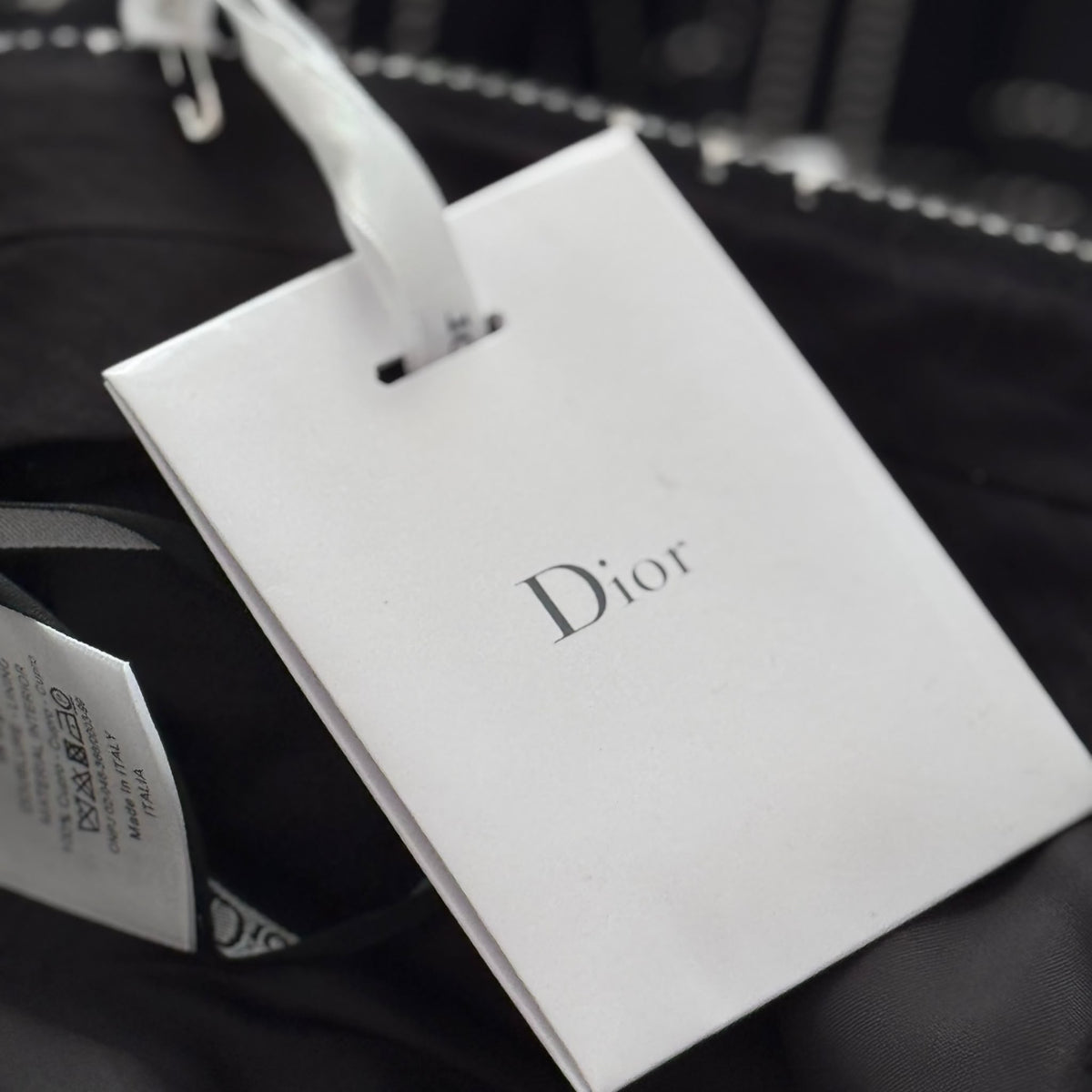 DIOR – *NEW* CROPPED TROUSERS IN BLACK AND WHITE CHECKED VIRGIN WOOL – 34 FR / 38 IT