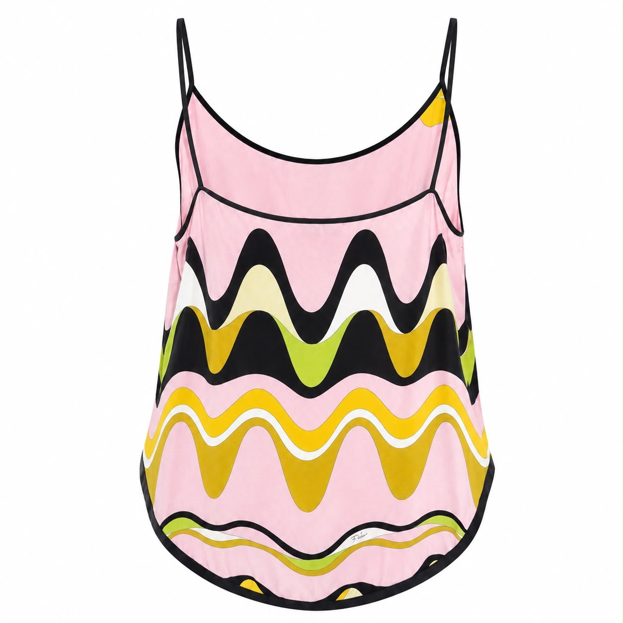 EMILIO PUCCI - TOP CAMISOLE SILK PRINTED MULTICOLOR SIZE 36 FR