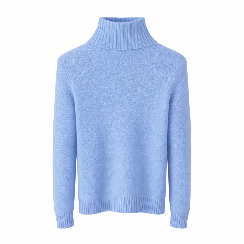 LORO PIANA - SWEATER LIGHT BLUE BABY CASHMERE SIZE 40 IT
