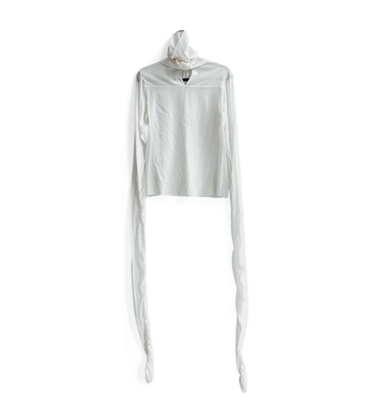 CHANEL - SHIRT LONG SLEEVES WHITE SILK SIZE 36 FR