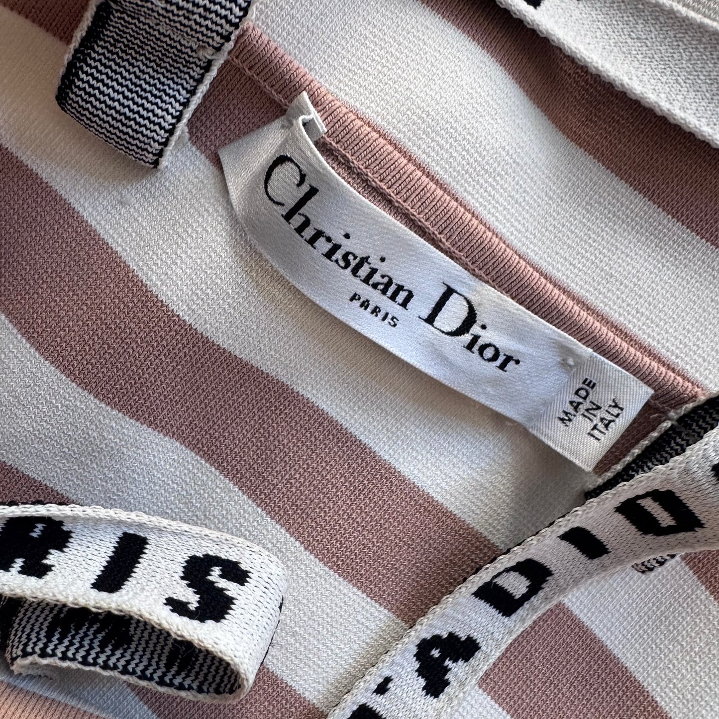 DIOR - BODY J’ADIOR STRIPED WHITE AND PINK SIZE S