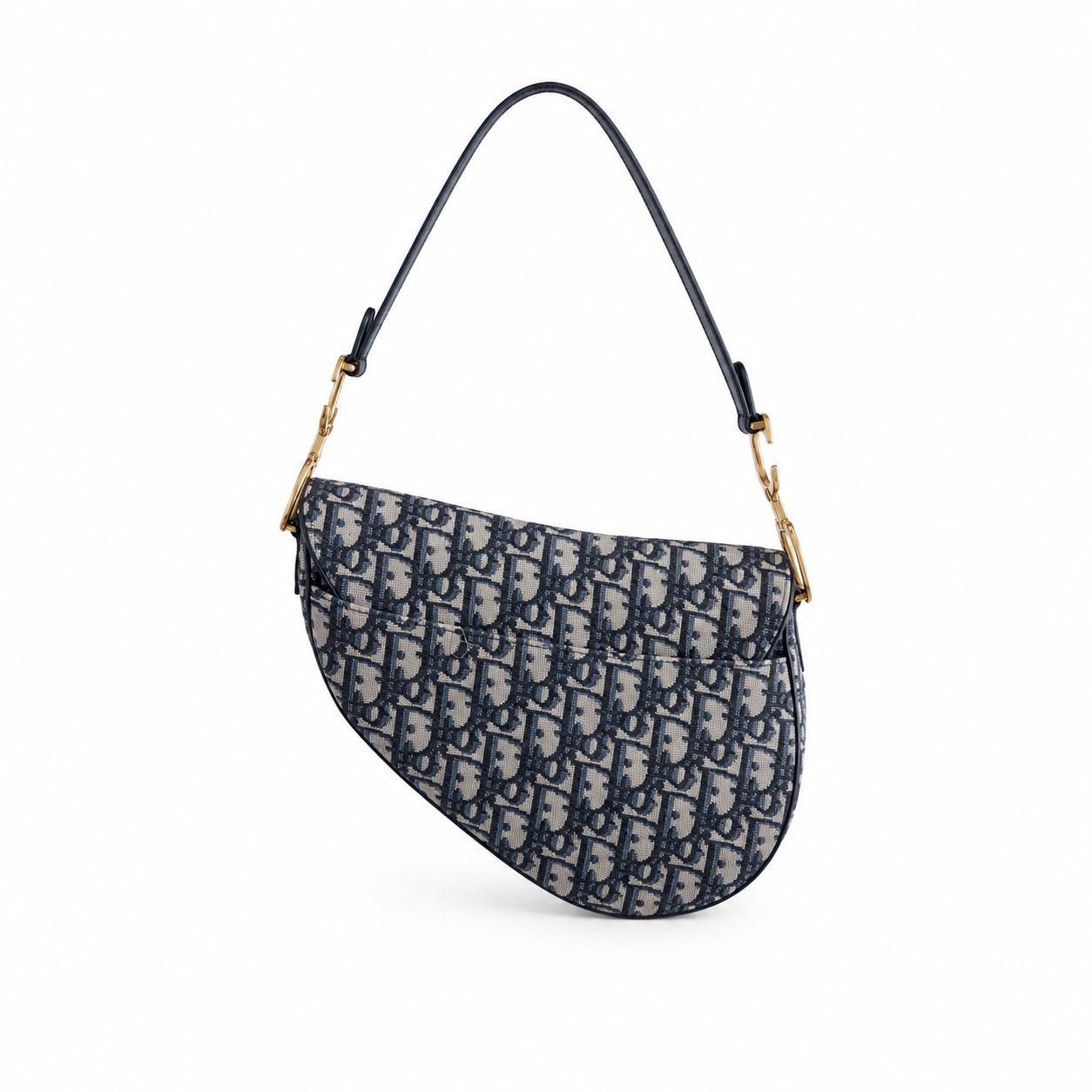 DIOR - *NEVER USED* SADDLE BAG BLUE OBLIQUE MEDIUM SIZE WITH STRAP