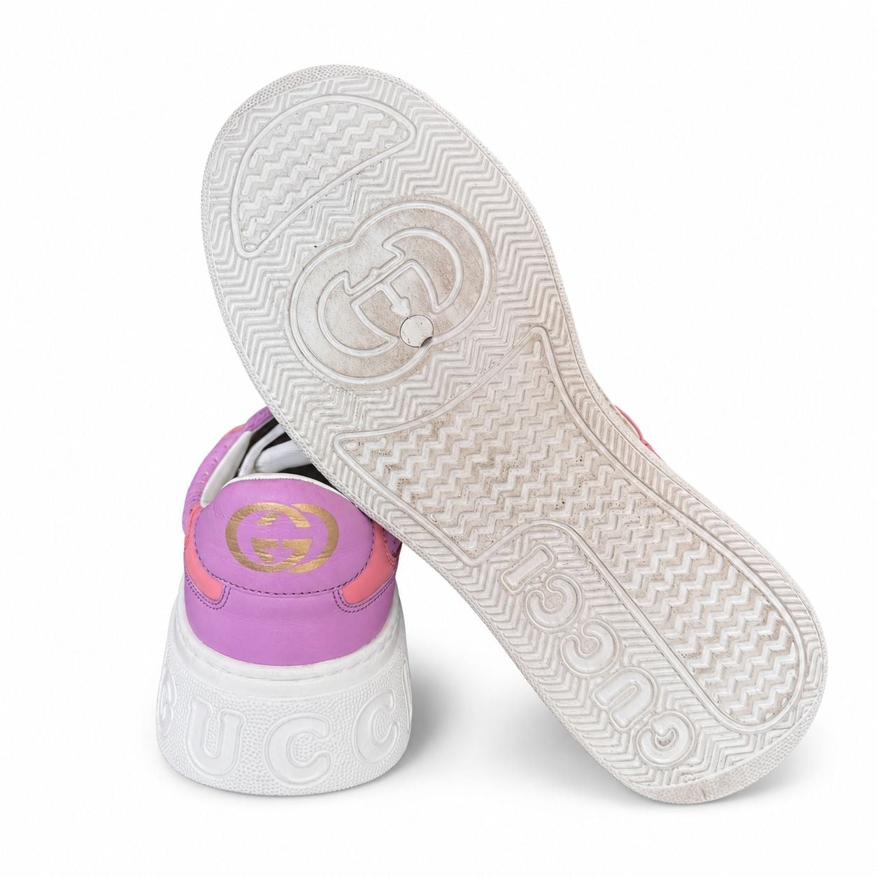 GUCCI - SNEAKERS GG PASTEL PLATFORM PINK & PURPLE SIZE 42 EU