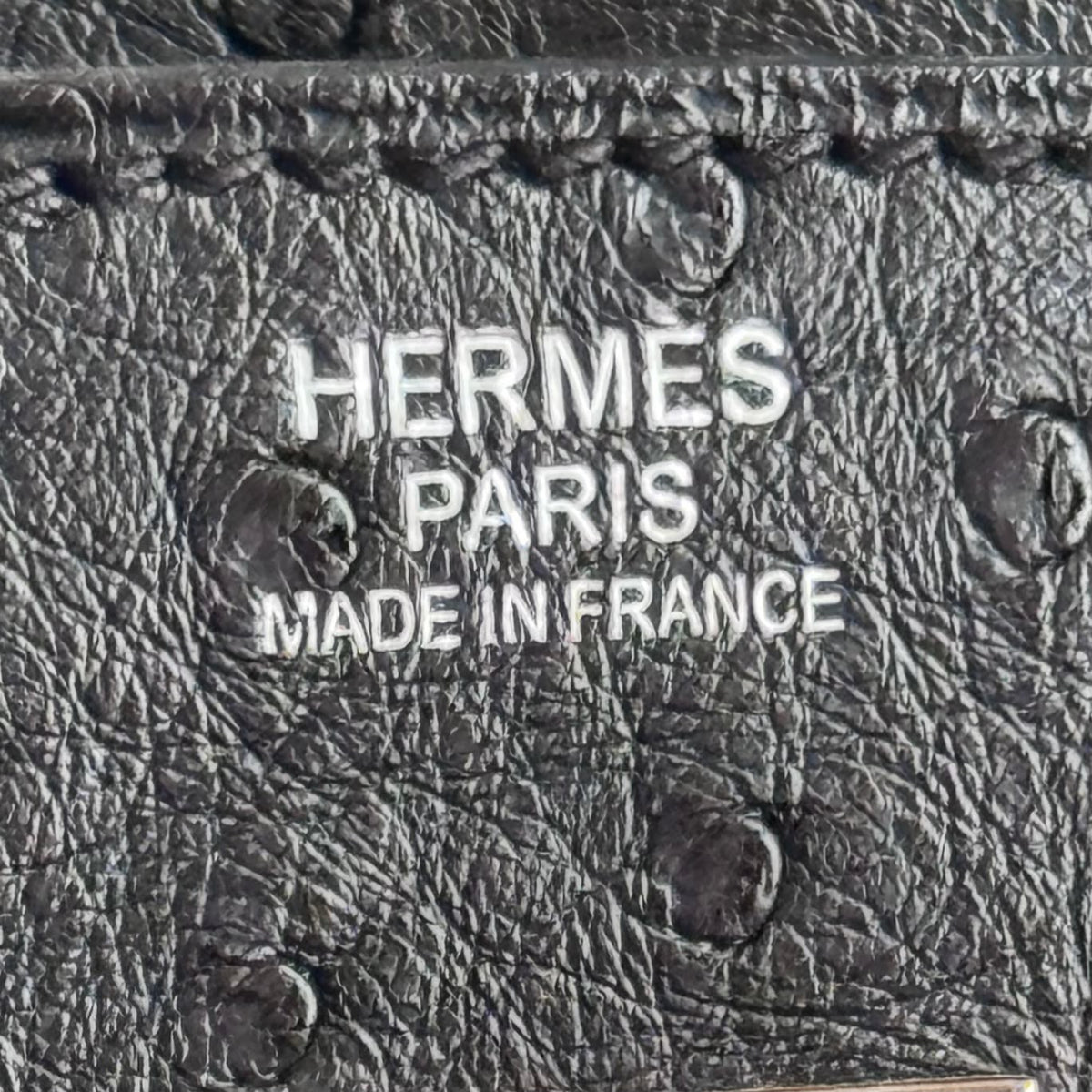 HERMÈS - *RARE* BAG BIRKIN 30 MATTE OSTRICH LEATHER HANDBAG WITH PALLADIUM HARDWARE