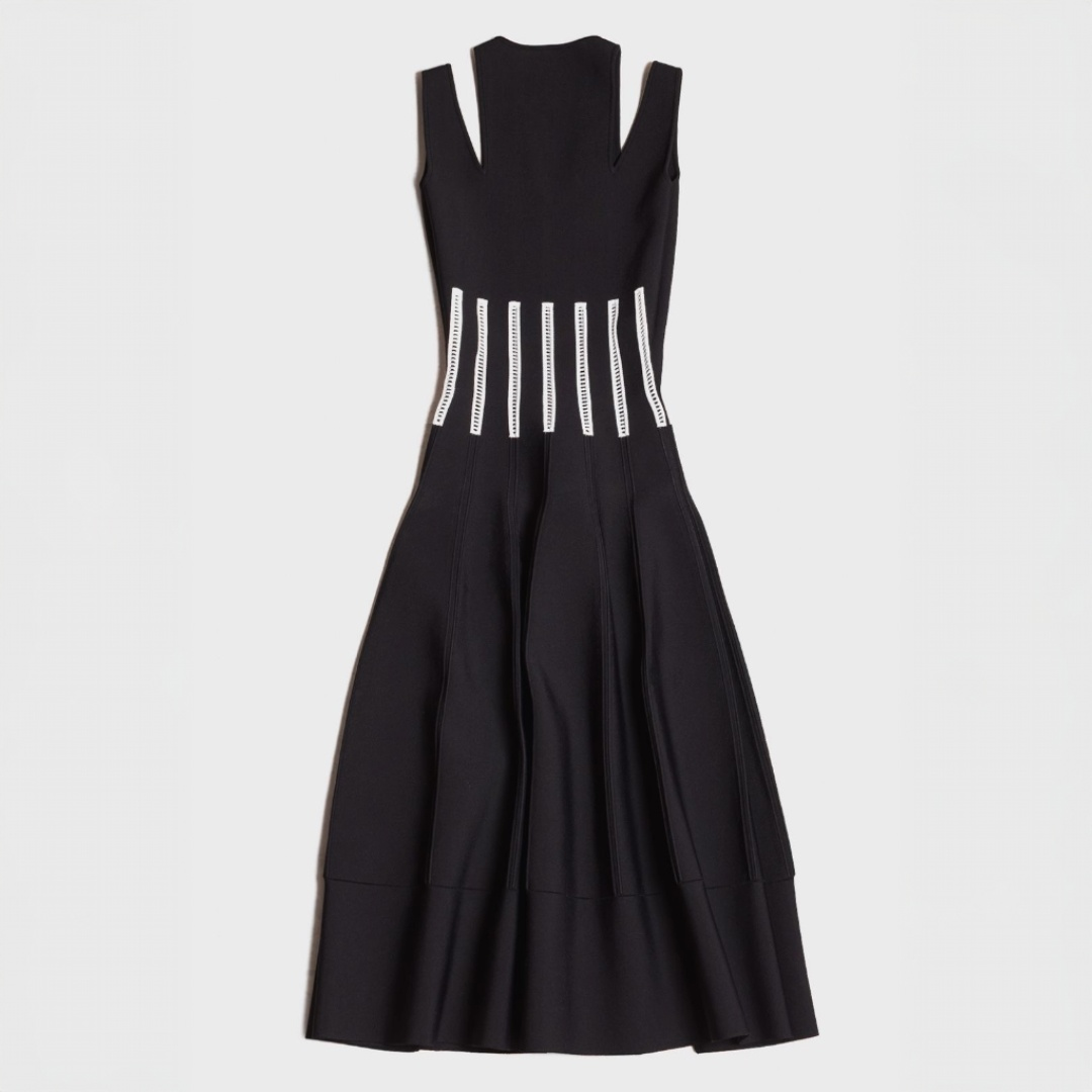 ALEXANDER MCQUEEN - DRESS LING BLACK SIZE XS