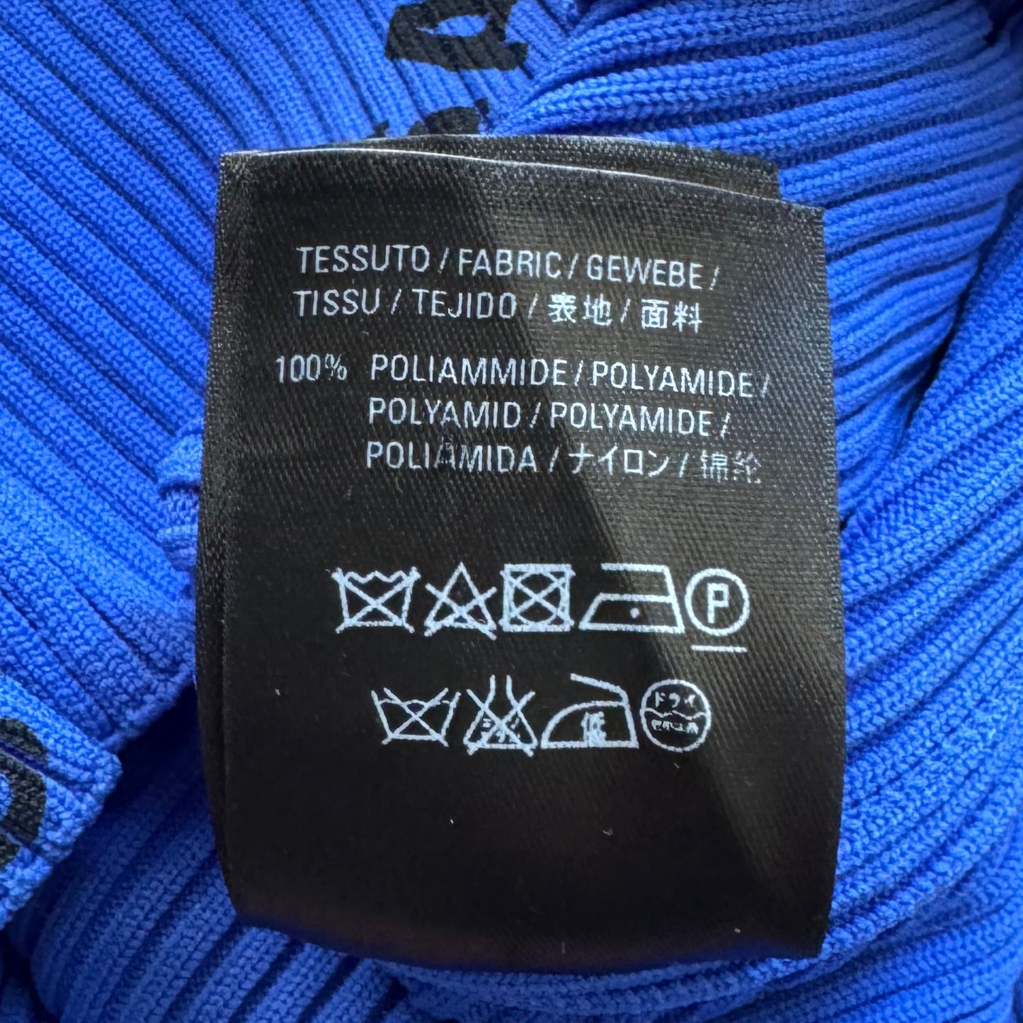 BALENCIAGA - PULLOVER BLUE LOGO RIB KNIT SIZE S